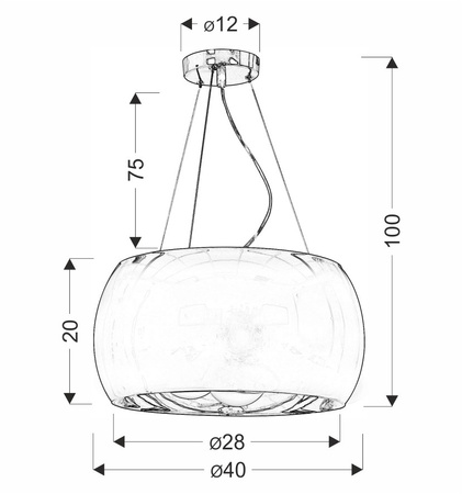 GEMO LAMPA WISZĄCA 40 3X40W G9 SZKLANY ZŁOTY